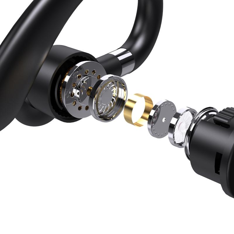 YYK520 Tai nghe một bên tai Tai nghe thể thao âm thanh nổi qua tai có Mic cho điện thoại thông minh hệ thống Android Màu sắc: 7HH804169-A