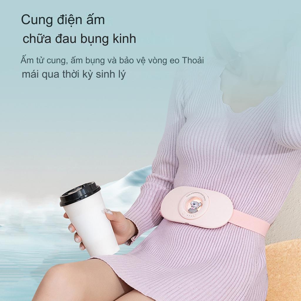 Đai Massage Làm Ấm Bụng Kinh Nguyệt BK-001 hình gấu KOALA dễ thương, 4 mức nhiệt, 6 chế độ massage, giảm đau bụng đau lưng cho bạn gái đến kì, Đai đeo chườm nóng kinh nguyệt - Hàng nhập khẩu