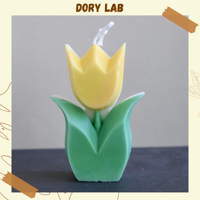 Nến Thơm Hoa Tulip Không Khói Thư Giãn, Phụ Kiện Decor, Quà Tặng Độc Đáo - Dory Lab