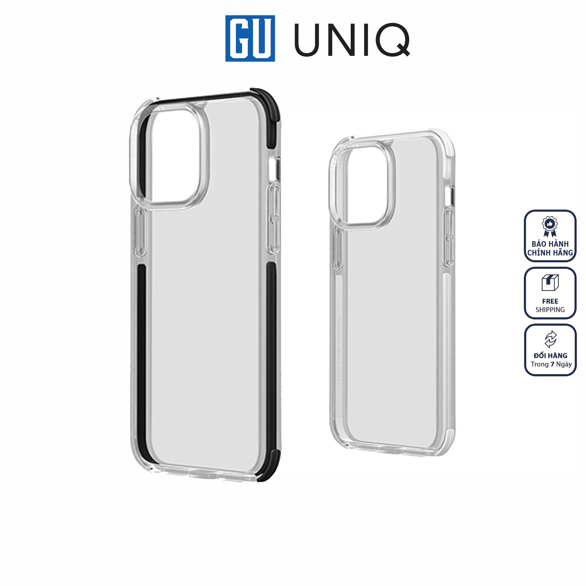 Ốp UNIQ Hybrid Combat Dành Cho iPhone 15 Pro Max công nghệ chống sốc 3 tầng có cấu trúc để xử lý những va đập của tùy loại Hàng Chính Hãng