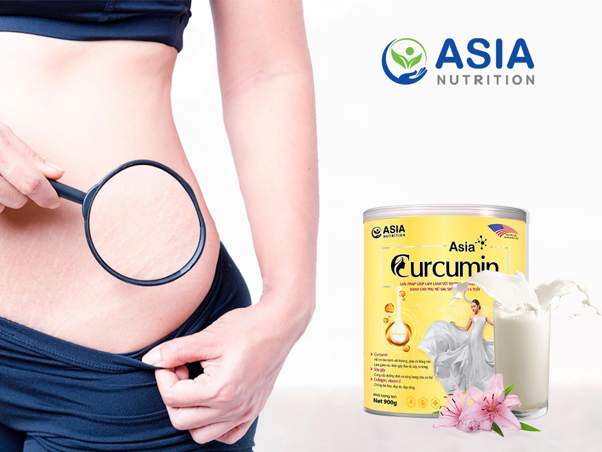 Sữa bột dinh dưỡng Asia Curcumin Asia Nutrition tác dụng giúp làm lành vết thương, chống lão hóa hiệu quả