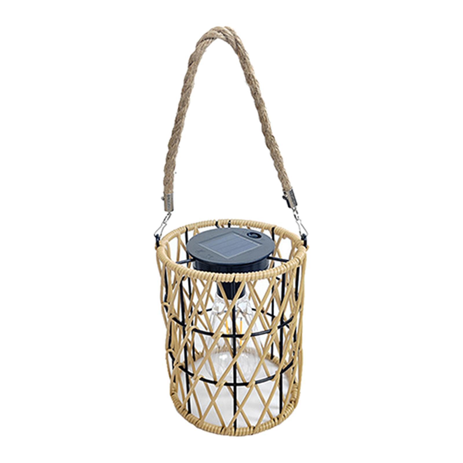 Solar Outdoor Lamp Boho Lamp Hanging Lamp with Bulb for Pathway Outside Porch