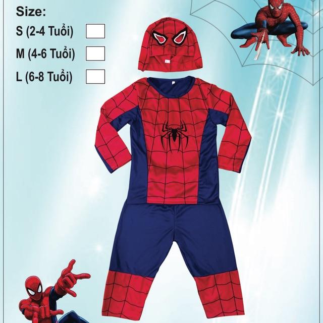 Bộ quần áo người nhện Spiderman trang phục Halloween