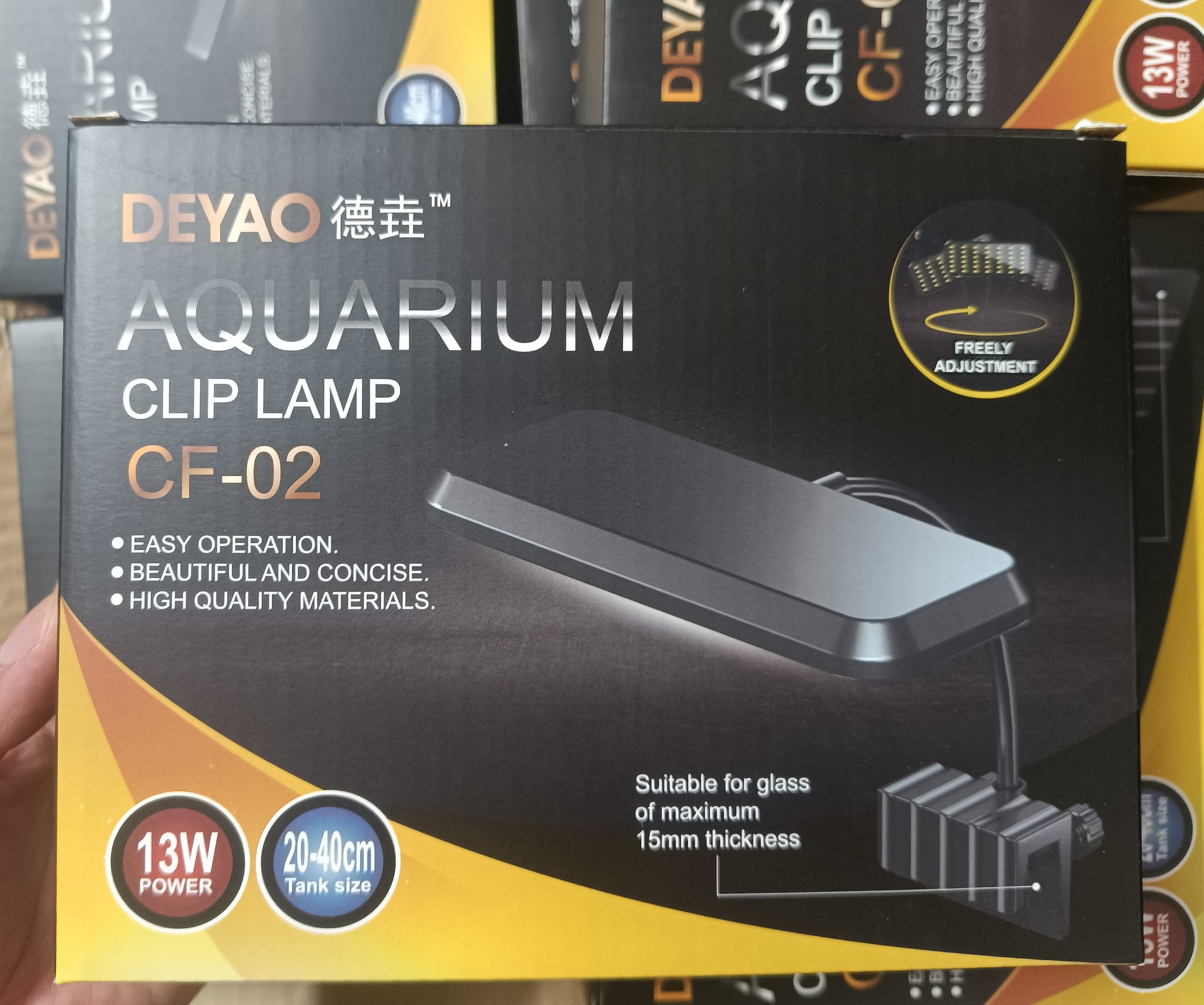 Đèn Led RGB DEYAO CF 02 -cho bể thủy sinh, Đèn LED kẹp RGB đỏ cá không đỏ nước-đèn cho hồ cá cảnh -shopleo