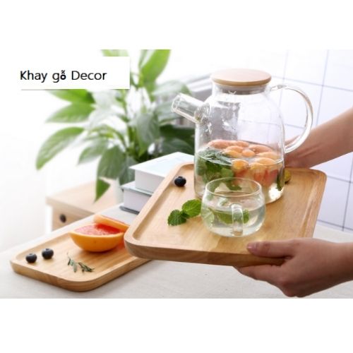 Khay Gỗ, Khay đựng thức ăn, Đĩa gỗ chụp ảnh decor phong cách Nhật