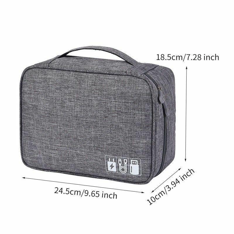 Travel Cable Bag Portable Digital USB Gadget Organizer Charger Wires Cosmetic Zipper Waterproof Storage Pouch kit Case Supplies