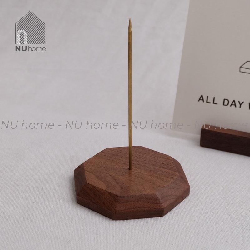 Cây ghim hoá đơn - Geto, ghim giấy, cây cắm hoá đơn cắm bill bằng gỗ cao cấp thiết kế đơn giản và sang trọng