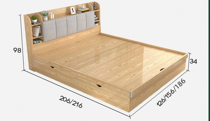 Giường ngủ gia đình cao cấp làm bằng gỗ MDF