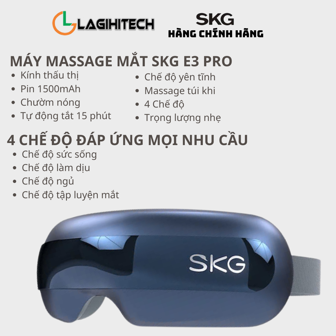Máy Massage Mắt SKG E3 Pro - Hàng Chính Hãng