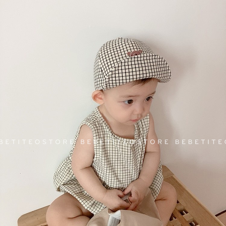 Mũ Nón Lưỡi Trai Thêu Gấu Dễ Thương Cho Bé Trai Bé Gái 1-3 tuổi Bebé Tí Tẹo