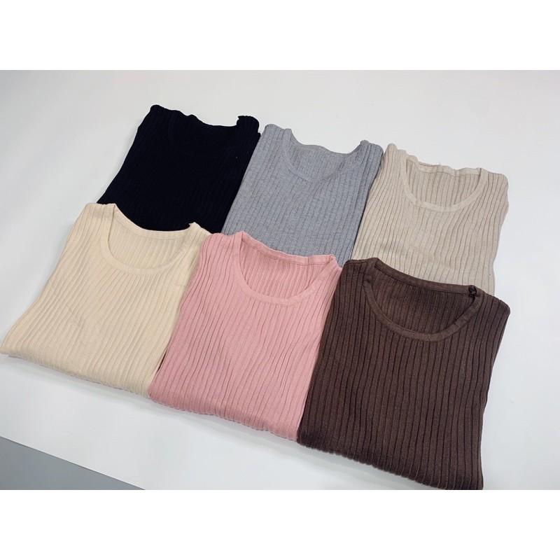 Áo len tăm cổ tròn lông cừu siêu mềm (hàng nhà máy Quảng Châu)