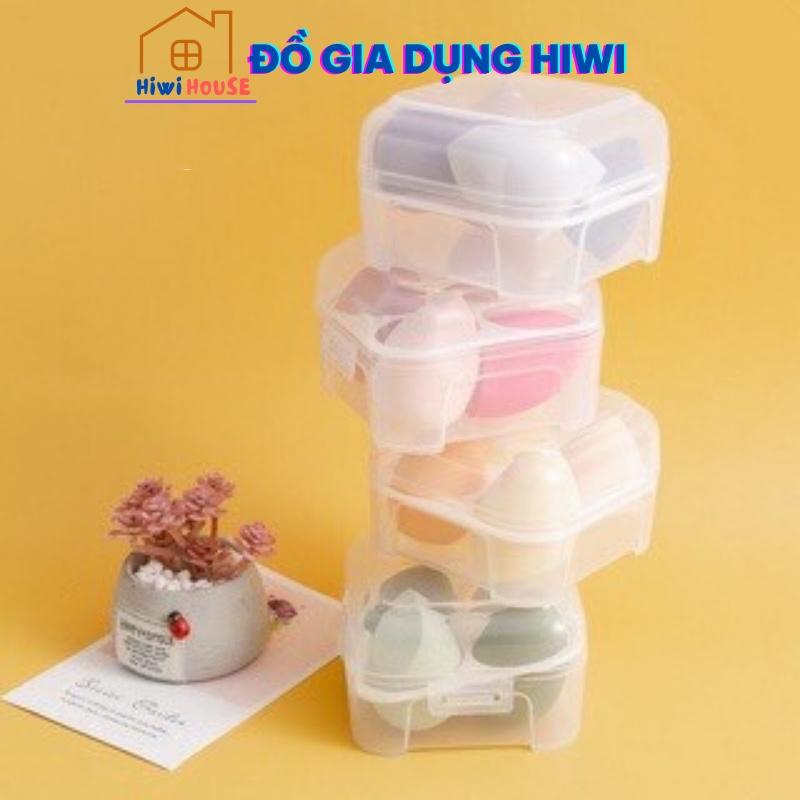 Set 4 mút tán kem nền mút trang điểm mềm mại hình giọt nước sang trọng ( có hộp)