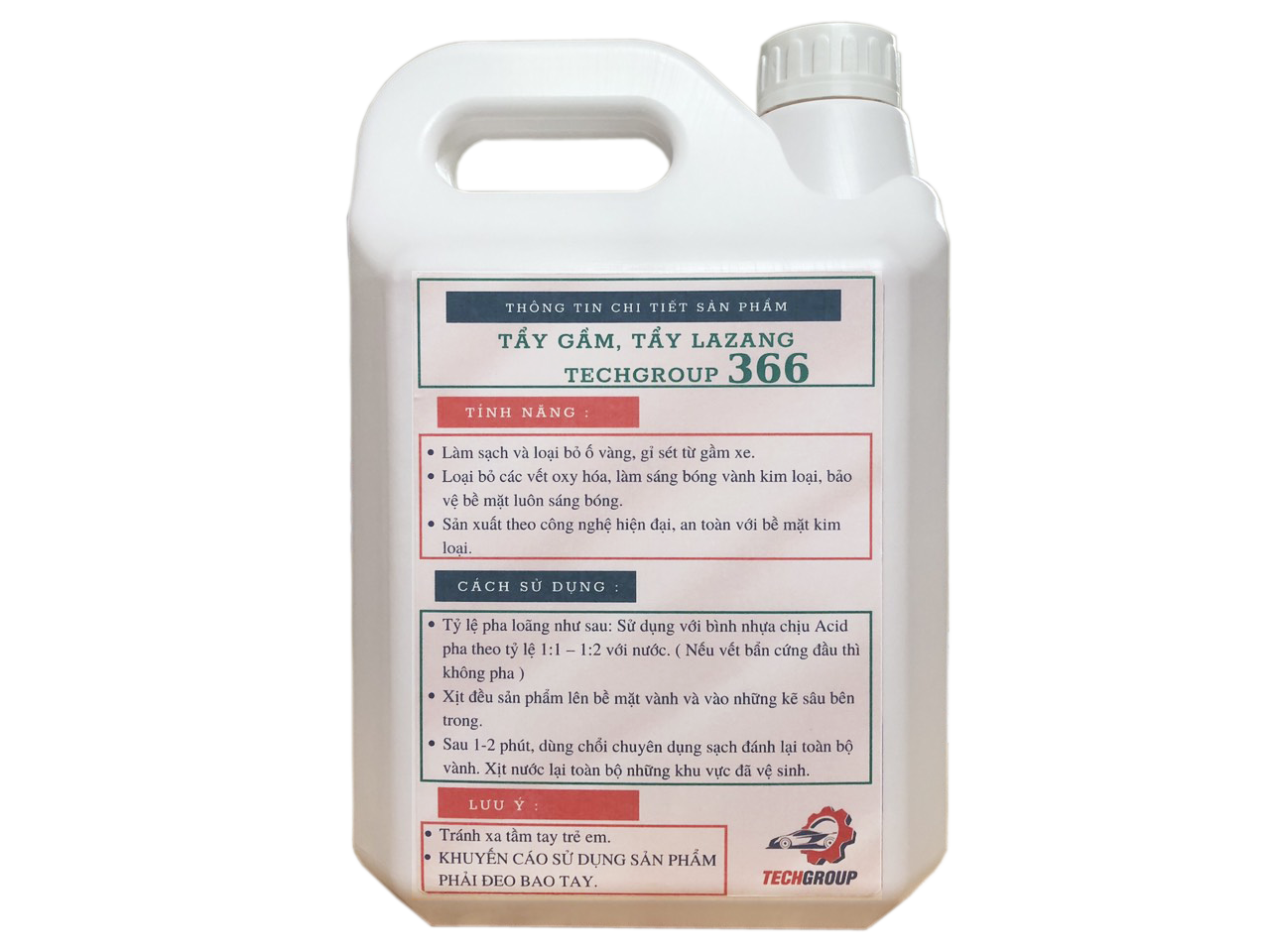 Dung dịch tẩy gầm, Lazang xe ôtô Techgroup 366