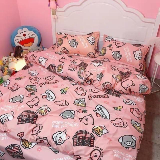 Bộ 5 Món Vỏ Chăn Ga Gối Coton poly cao cấp