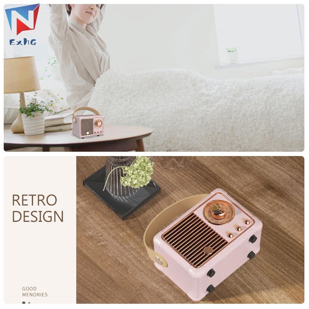 Loa Bluetooth Không Dây Thông Minh Bằng ABS Đa Năng Hỗ Trợ Thẻ TF Phong Cách Retro