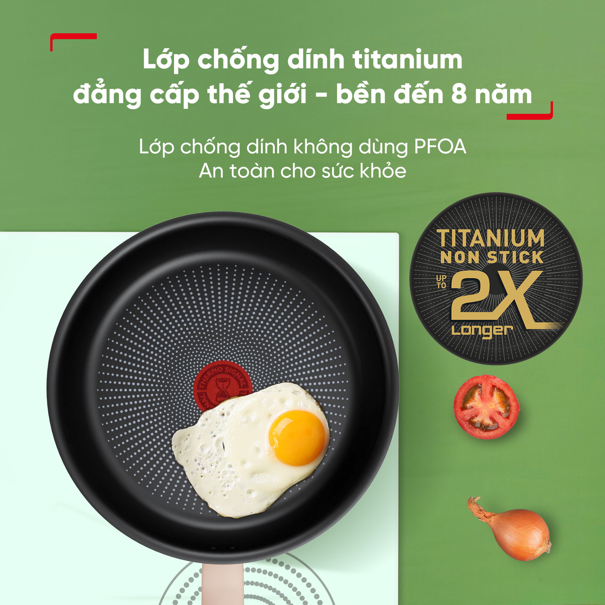 Bộ Nồi chảo chống dính đáy từ Tefal So Matcha - Hàng chính hãng