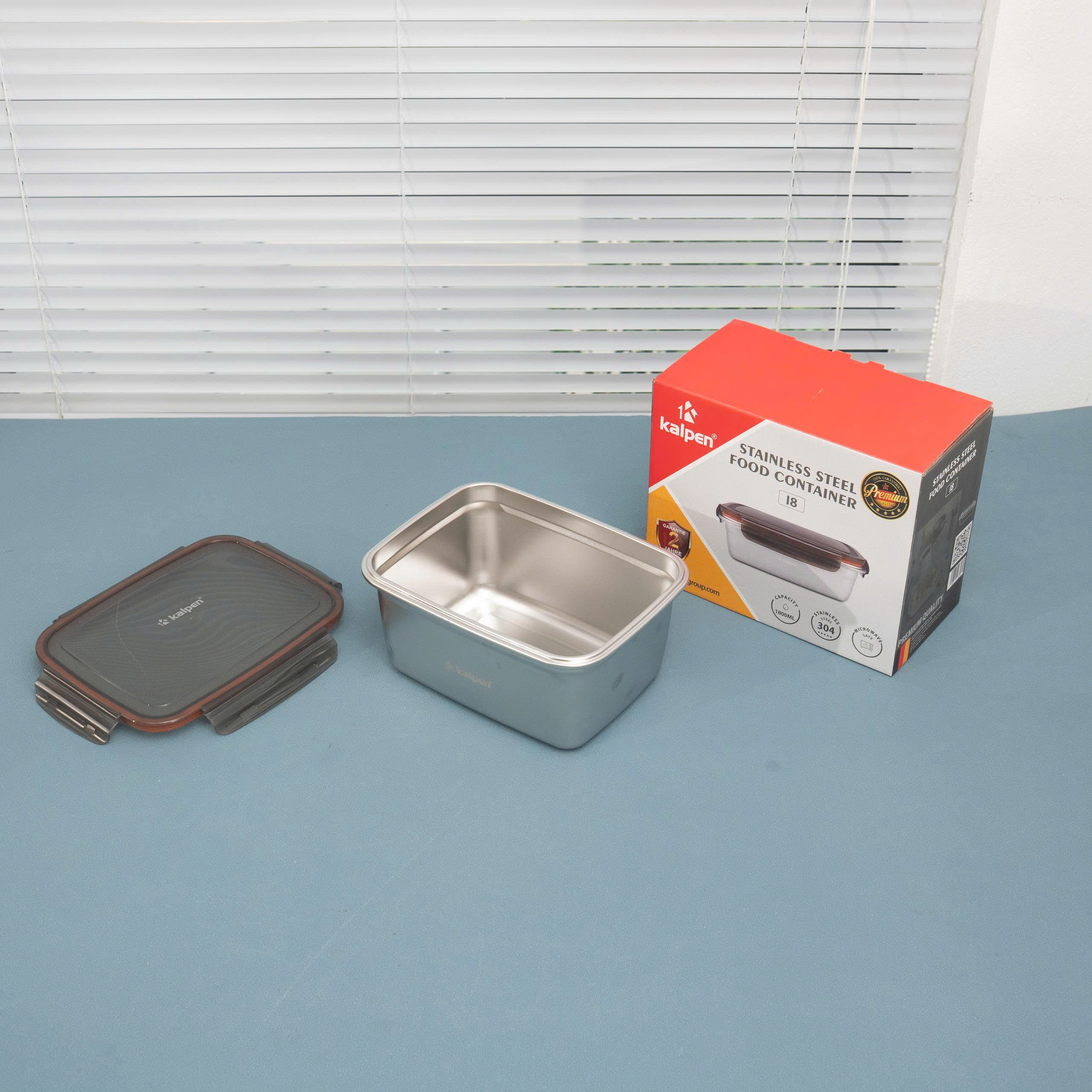 Hộp Inox 304 bảo quản thực phẩm Kalpen 2800ml dùng trong lò vi sóng