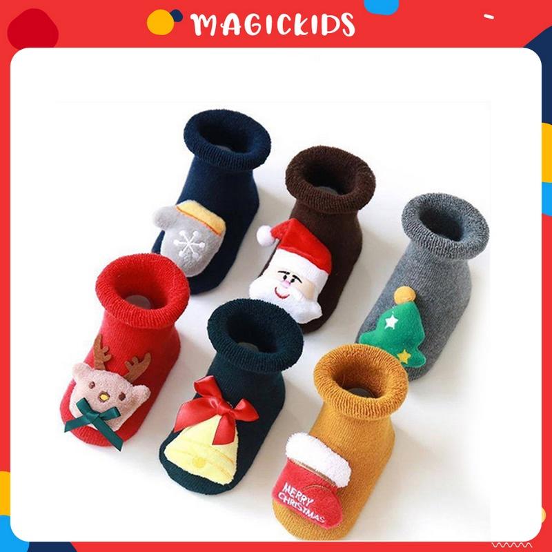 Tất giáng sinh cổ cao họa tiết cho bé yêu - MAGICKIDS