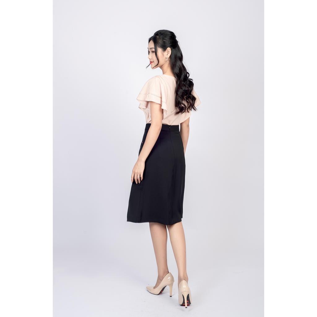 Chân váy xẻ lệch MMOutfit M-JU020121036
