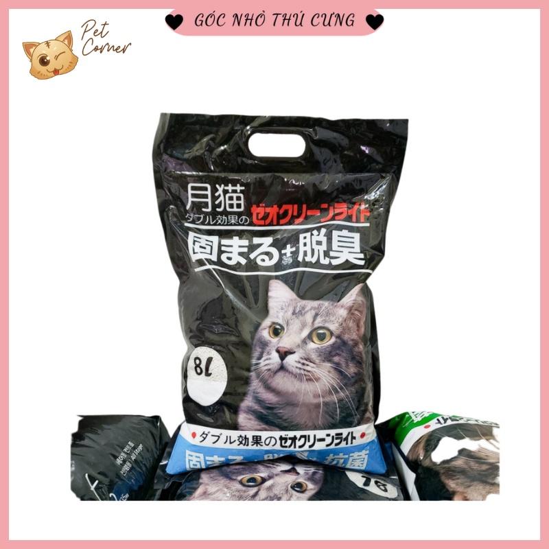 Cát vệ sinh cho mèo Moon Cat - Cát Nhật đen (Túi 8L)