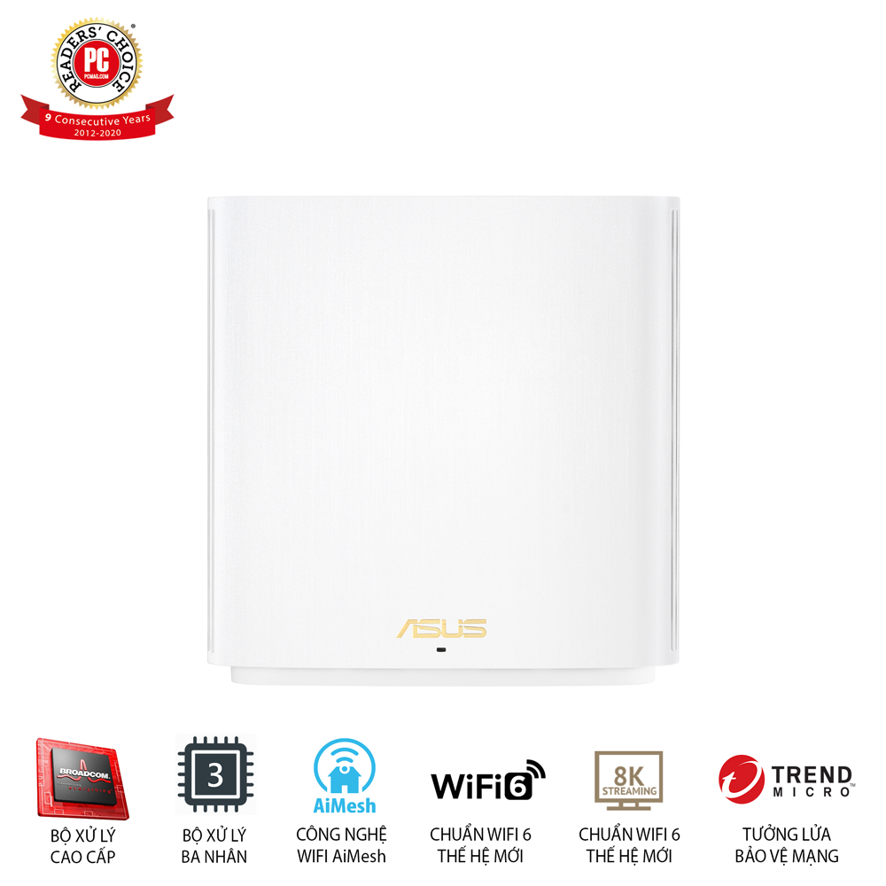 Hệ Thống MESH WI-FI 6 ASUS XD6 (W-2-PK) ZenWiFi AX5400- Hàng Chính Hãng