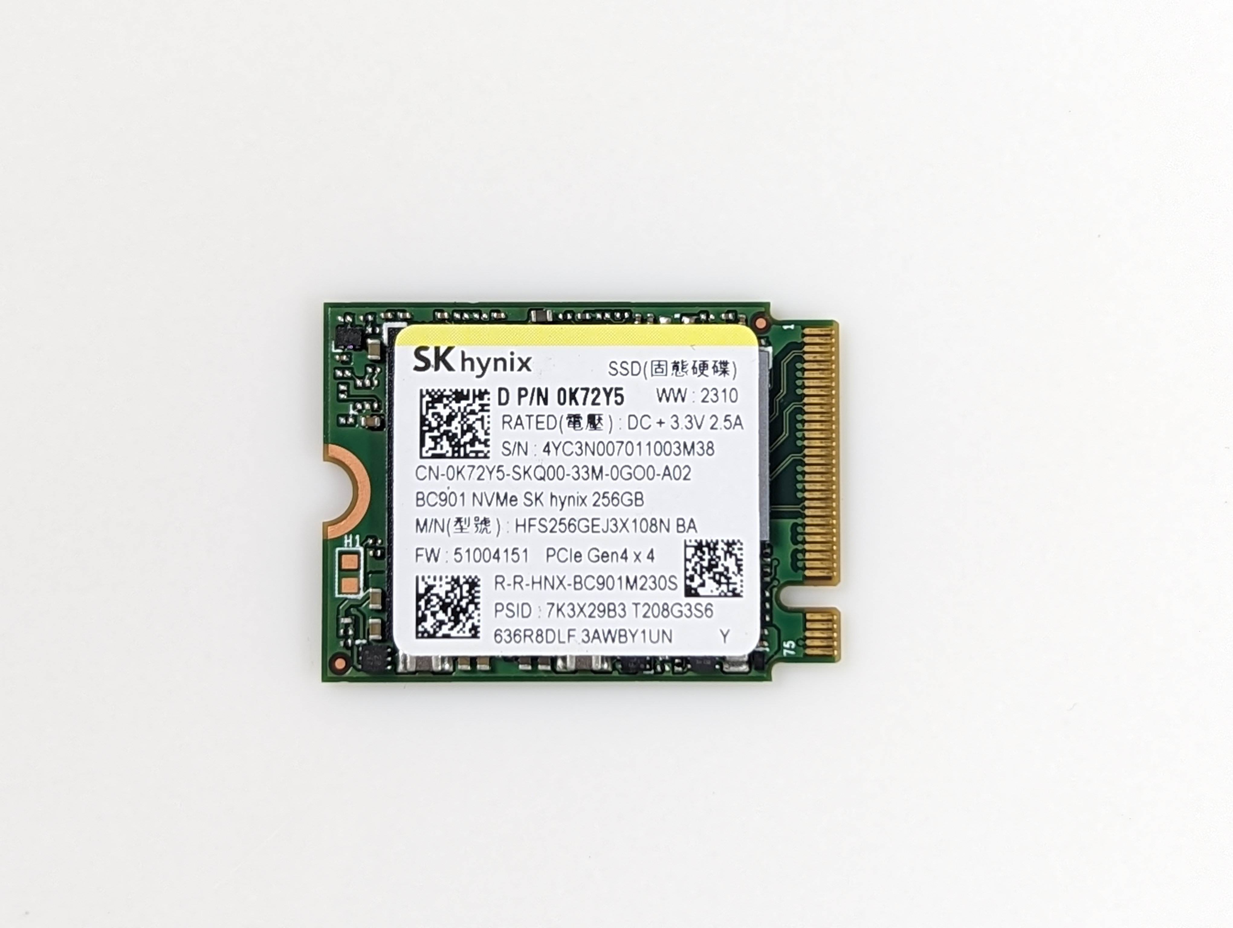 Ổ Cứng SSD SK hynix BC901 256GB 2230 M2 NVMe Gen3x 4 - Hàng Nhập Khẩu