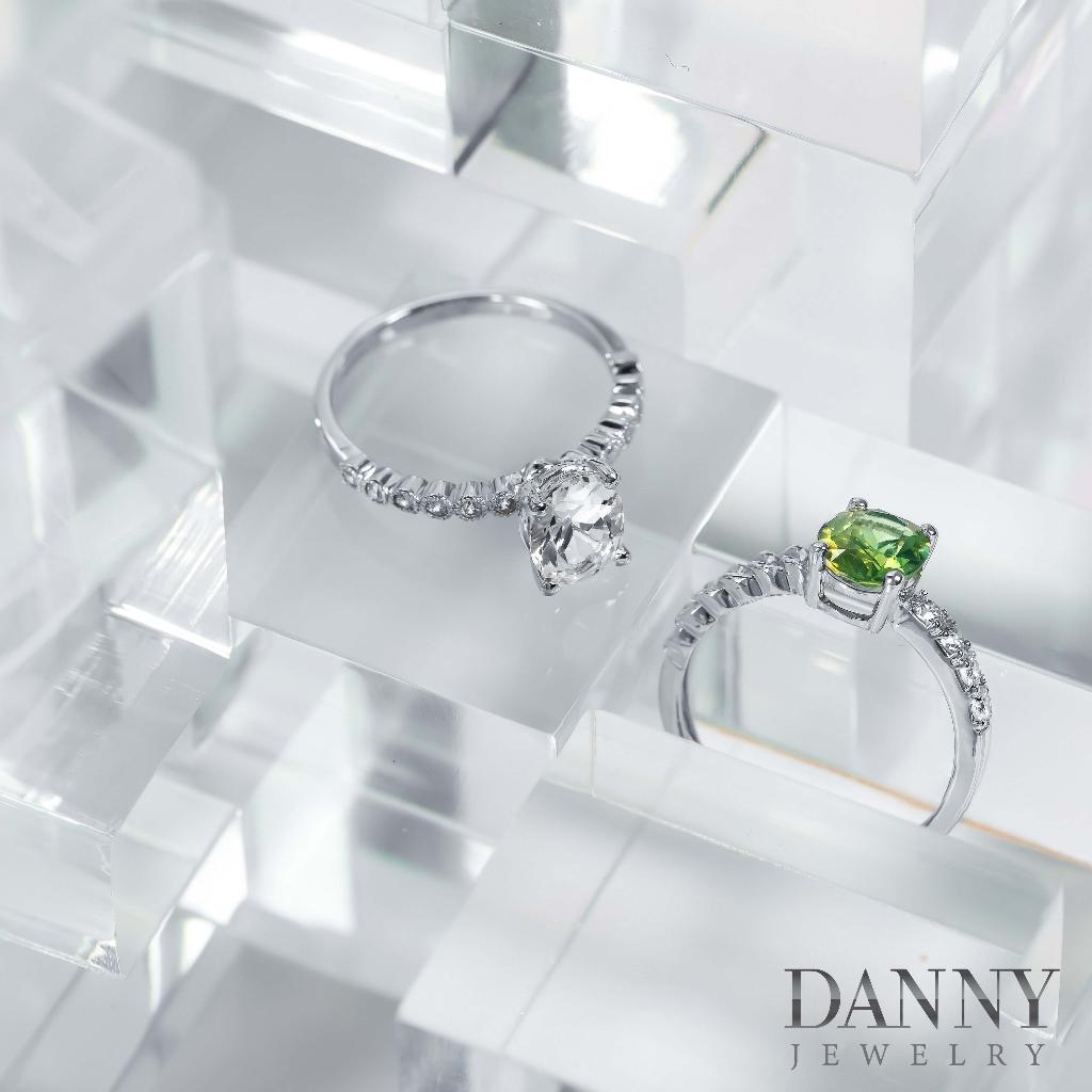 Nhẫn Nữ Danny Jewelry Bạc 925 Xi Rhodium Đá Peridot & CZ N0101