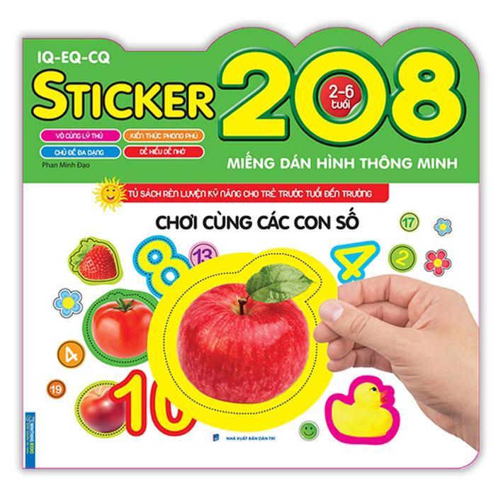 Sticker IQ-EQ-CQ – 208 Miếng Dán Hình Thông Minh - Chơi Cùng Các Con Số