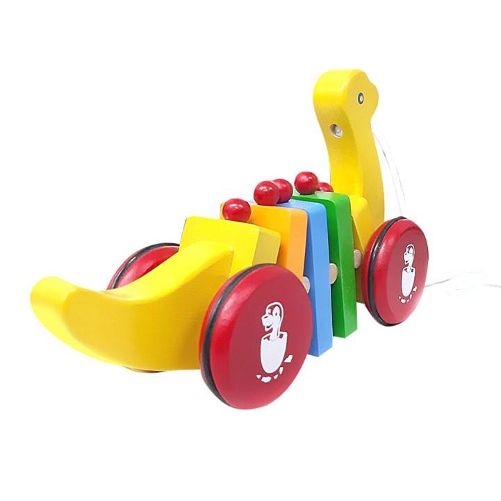Xe kéo khủng long đồ chơi vận động cho trẻ mới biết đi
