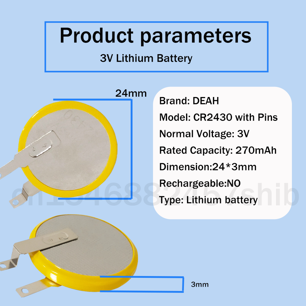 2-10 chiếc CR2430 CR 2430 Pin Lithium 3V Với 2 Chân Hàn Cho Bo Mạch Chủ Máy Tính Đồng Hồ Cân Đồng Hồ Nút Đồng Xu Tế Bào Màu sắc: 2 chiếc