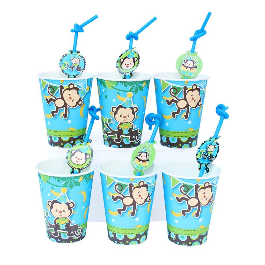 Set 6 cái Ly Giấy Chủ Đề Dành Cho Bé Trai