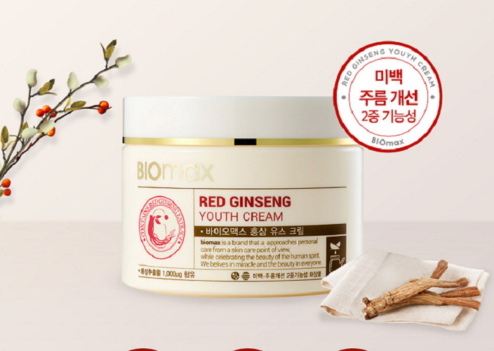 Kem dưỡng da thảo dược hồng sâm và nhung hươu (Hàn Quốc) Welcos biomax red ginseng youth cream 100ml