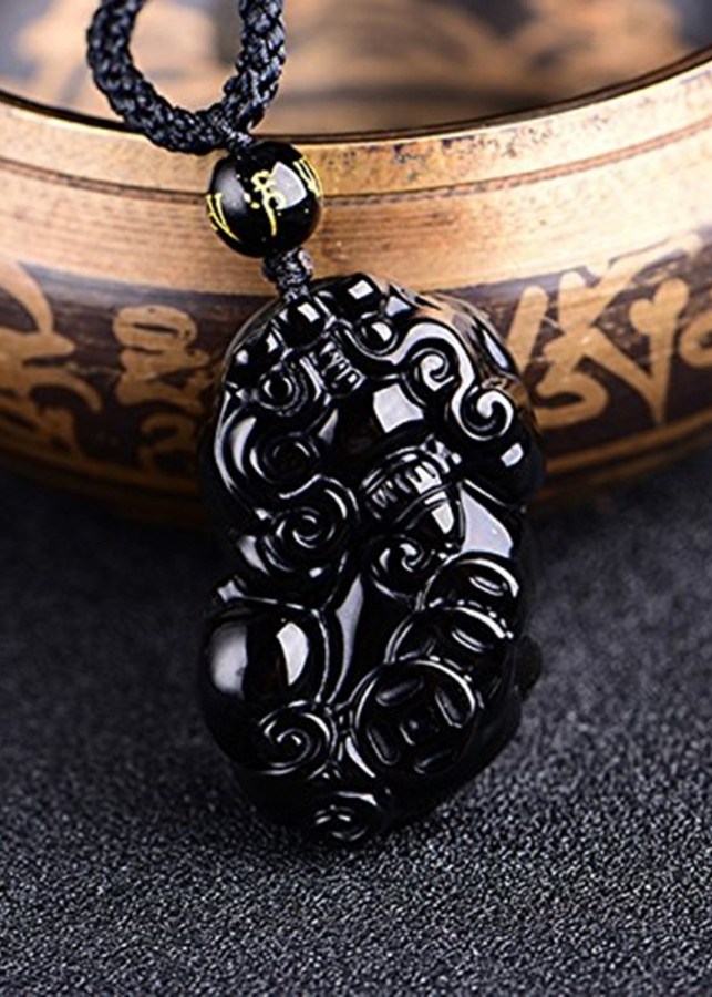 Vòng Cổ Tỳ Hưu Opal Đen Tự Nhiên
