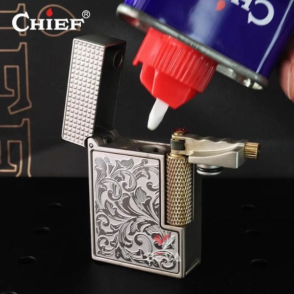 Vỏ hộp quẹt bật lửa xăng đá CF-328 họa tiết hoa văn 2 mặt (Giao hình màu ngẫu nhiên)