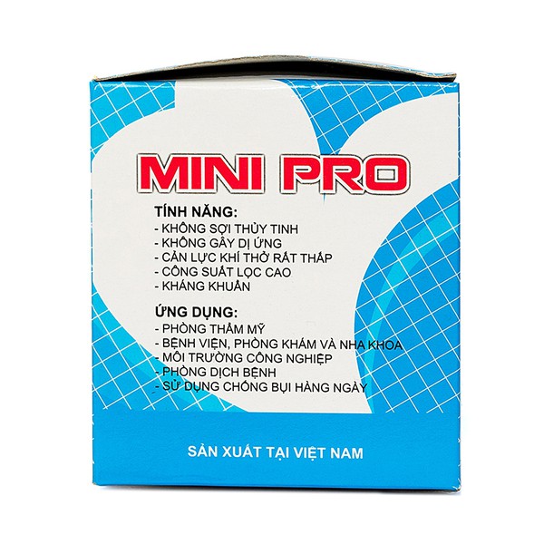 Khẩu Trang Kháng Khuẩn Mini Pro Xanh 4 Lớp 50 Cái - Hàng Chính Hacng