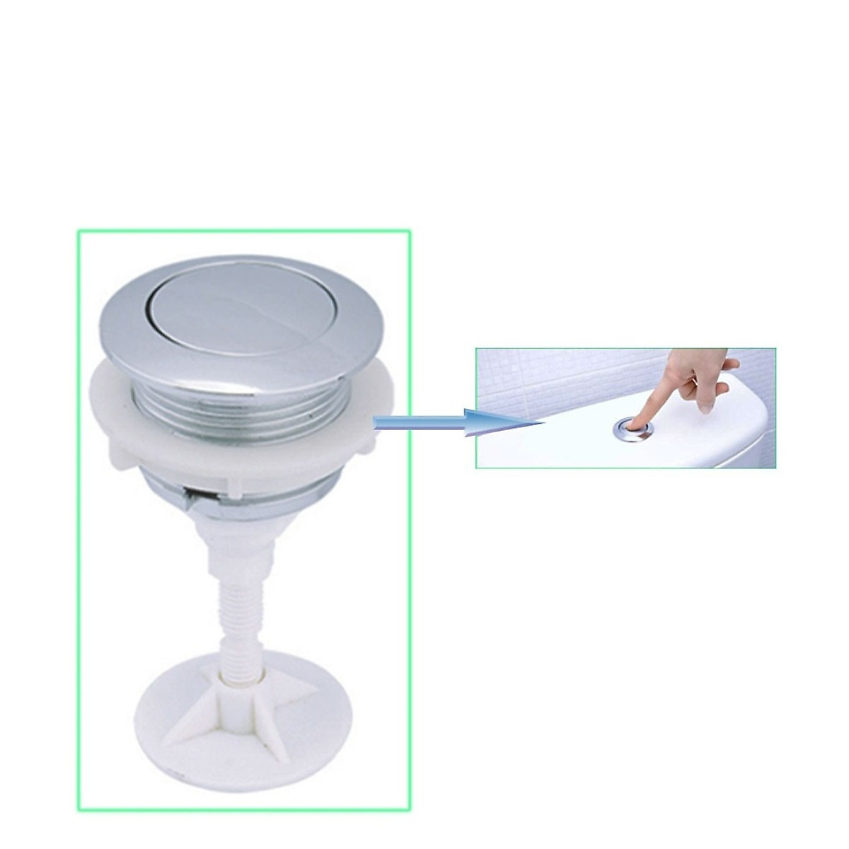 BỘ XẢ CẤP NƯỚC BỒN CẦU 1 NÚT NHẤN HUY TƯỞNG PHÙ HỢP VỚI MỌI BỒN CẦU BỆT RỜI CAO CẤP