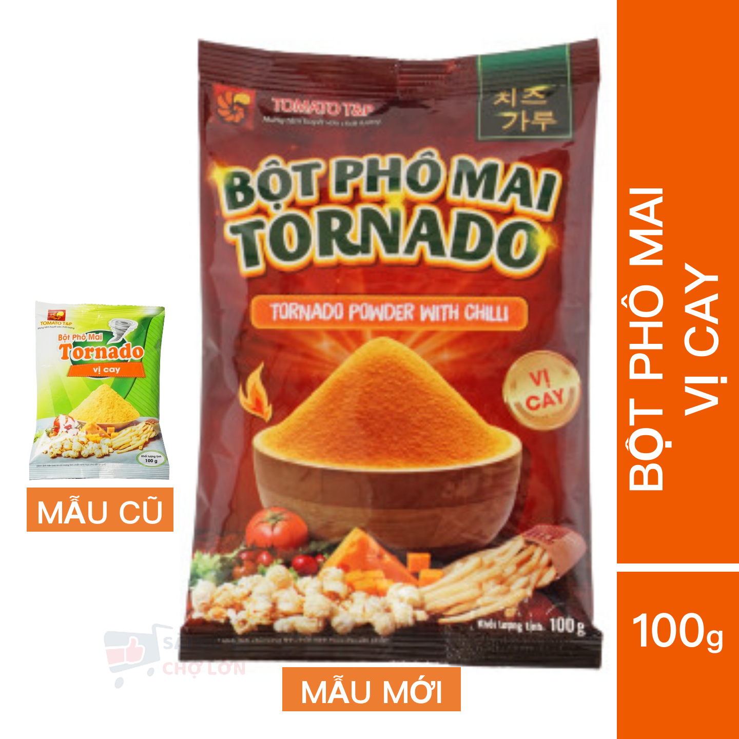 Bột Phô Mai Tornado Vị Cay Gói (100g / Gói)