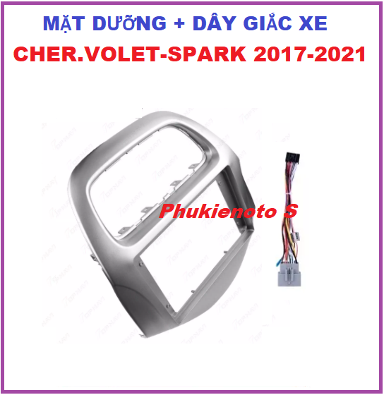 MẶT DƯỠNG CHO XE CHER-VOLET.SPARK đời 2017-2021 có dây giắc theo xe, khung dưỡng lắp màn 9inch xe SPARK.