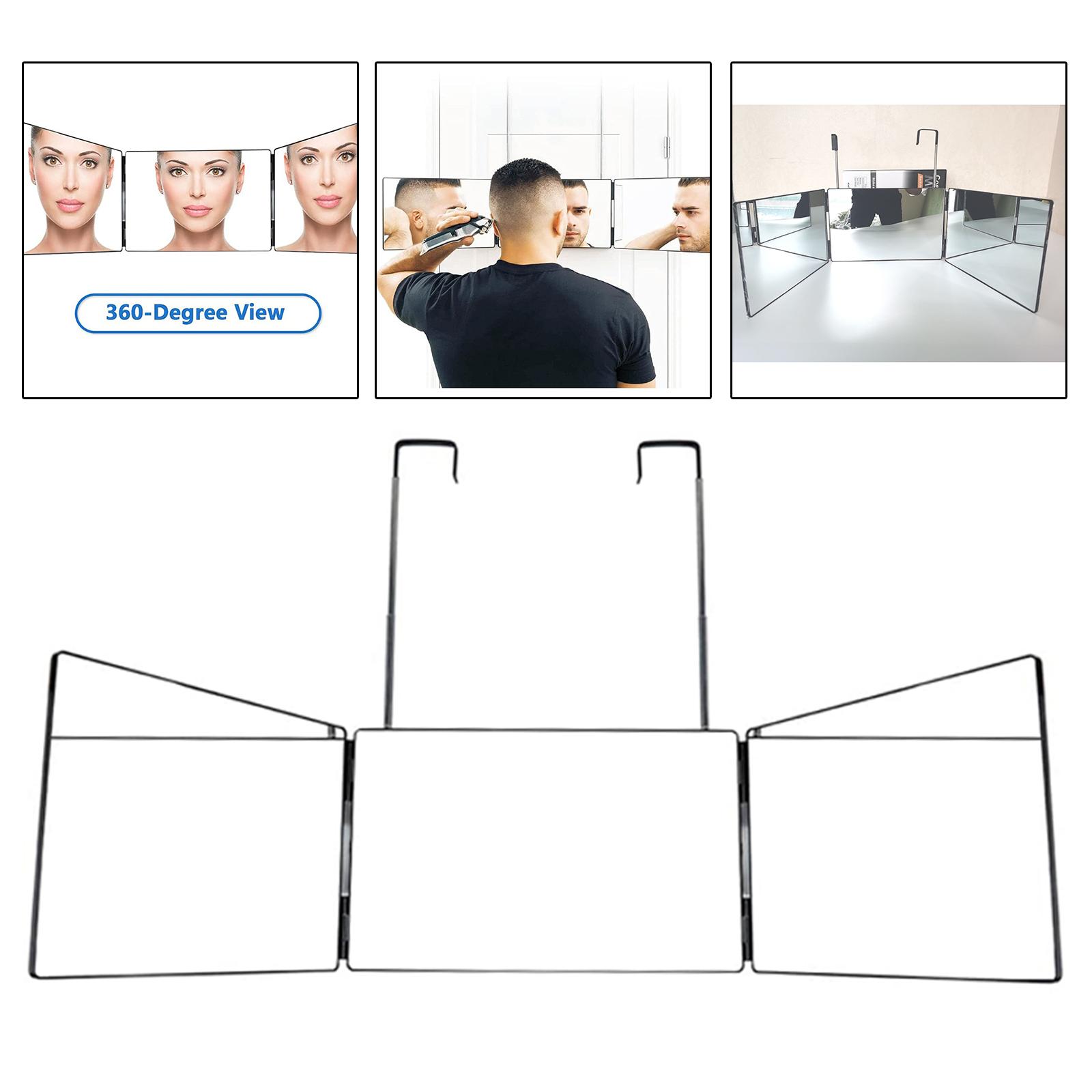 Self Hair Cutting Styling 3 Way Mirror Trifold Mirror Tools Make-Up Mirror