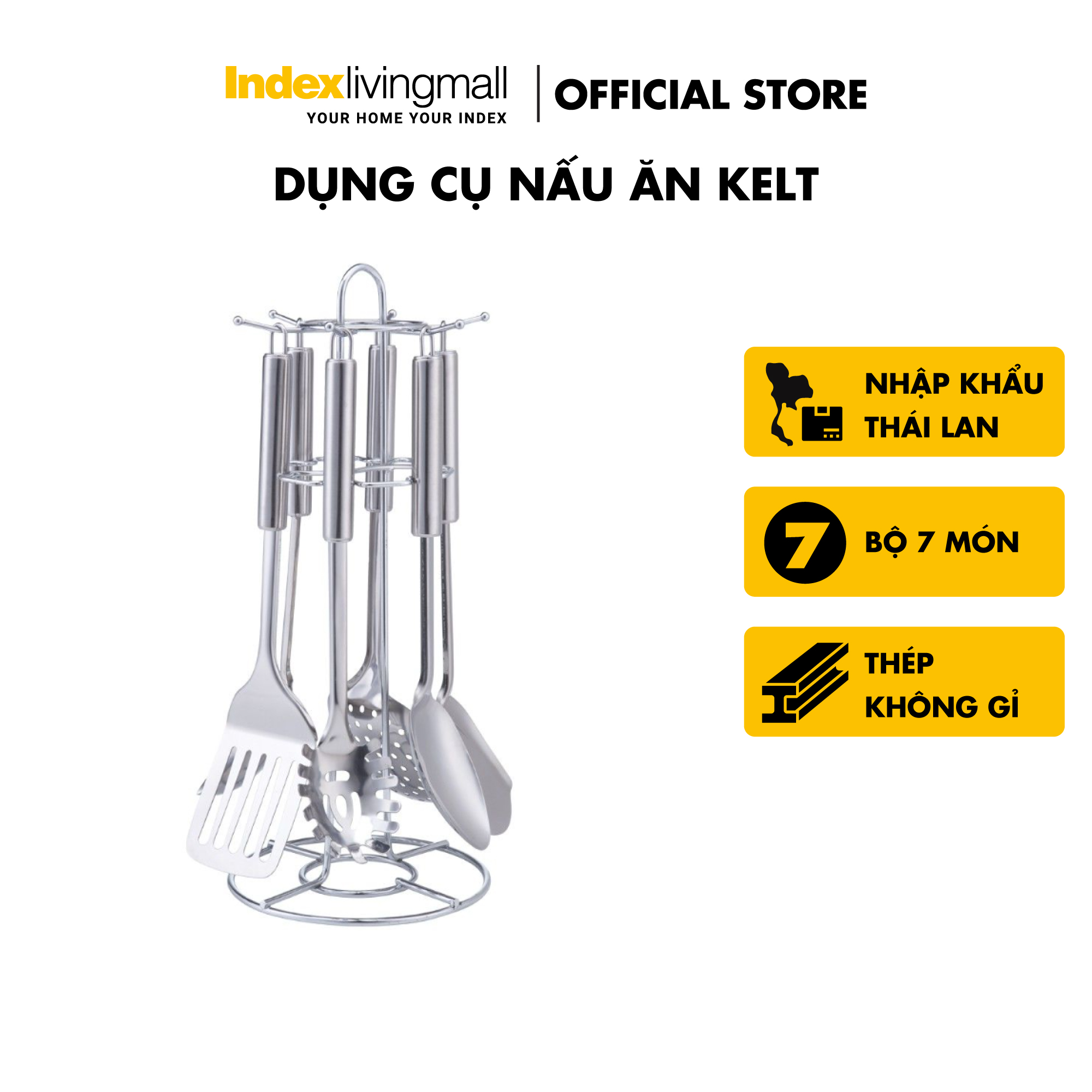 Dụng Cụ Nấu Ăn KELT Màu Bạc Index Living Mall