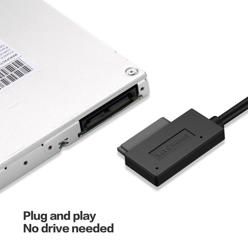 Bộ điều hợp USB 1PCS PC 6P 7P CD DVD ROM SATA TO USB 2.0 Converter Slimline SATA 13 PIN Bộ chuyển đổi ổ đĩa truyền động cho máy tính xách tay máy tính xách tay PC