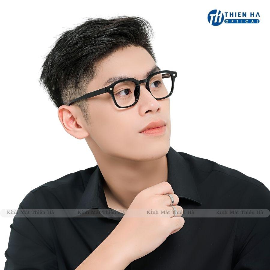 Gọng kính tròn nam nữ Thiên Hà Optical nhựa Acetate cốt thép chắc chắn cá tính ôm mặt phù hợp độ cận cao COSMOS CM2101