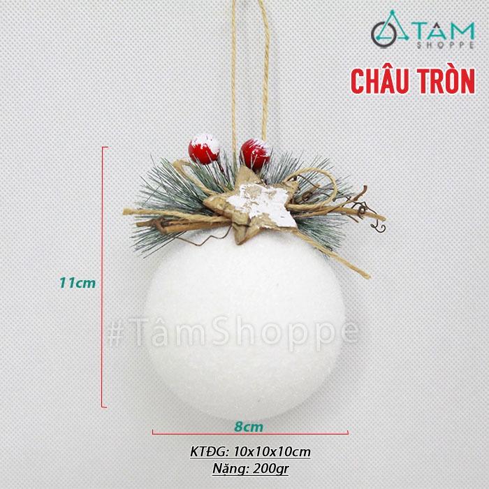 Phụ kiện treo cây thông xốp trắng X-PKTCT-66
