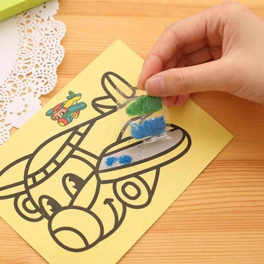 Bộ 2 Tranh Cát Cho Bé Yêu Hội Họa