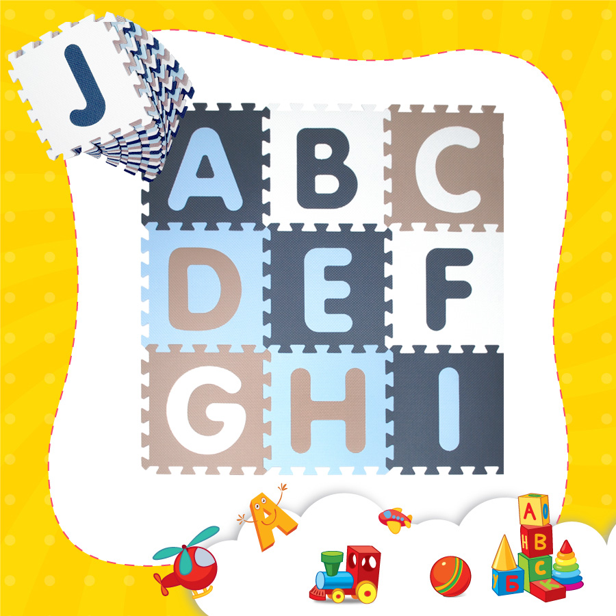 Thảm xốp lót sàn cho bé - chữ cái Pastel Smile Puzzle_KHÔNG MÙI TIÊU CHUẨN CHÂU ÂU