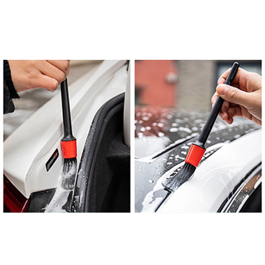 Bộ Chổi Rửa Xe Ô Tô, Xe Máy Sợi Microfiber Polyester | Bộ Chổi Vệ Sinh Xe Làm Sạch Các Khe Kẽ Trên Xe, Không Gây Trầy Xước Ngoại Thất Xe