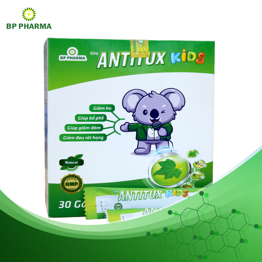 Siro ANTITUX KIDS Hỗ Trợ Giúp Bổ Phế, Đờm, Đau Rát Họng, Khản Tiếng Do Viêm Họng Và Viêm Phế Quản