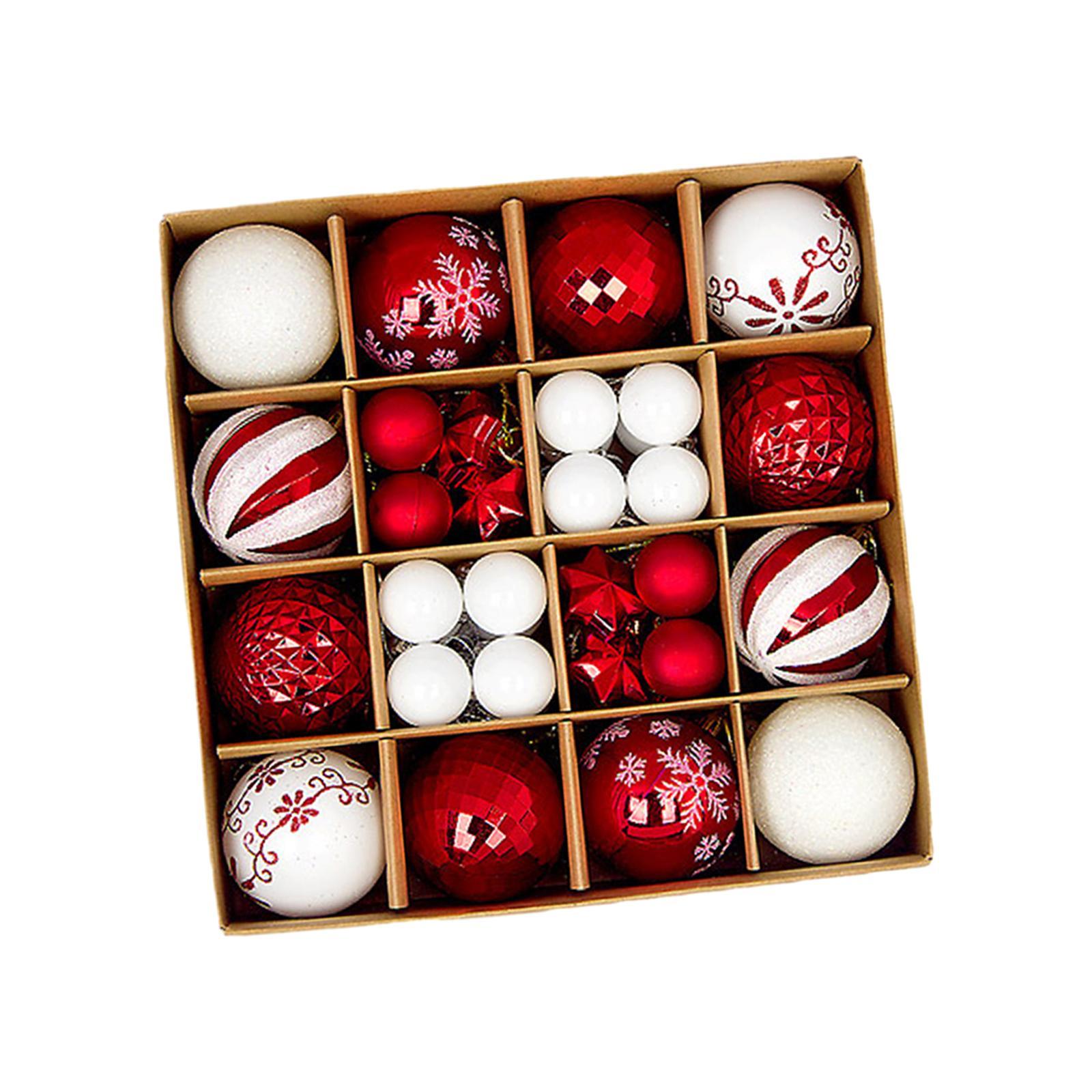 44x Christmas Balls Ornaments Christmas Tree Hanging Decoration for Birthday