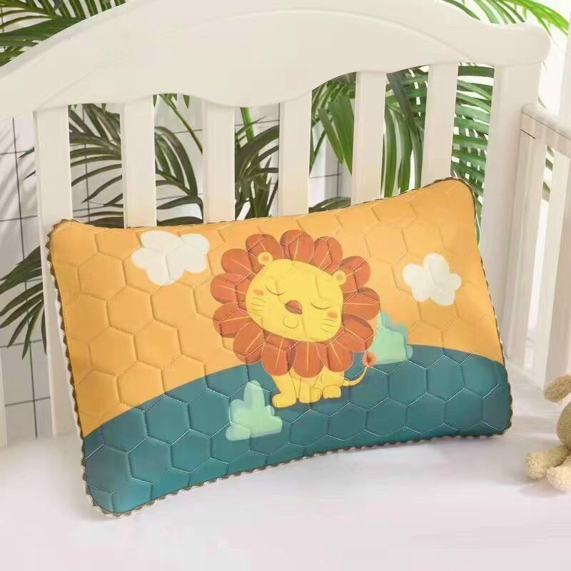 Gối ngủ điều hòa hoạt hình cho bé trai và bé gái thiết kế vỏ gối tháo rời được, chất liệu vỏ gối cao su non trần trám kích cỡ 30x50cm