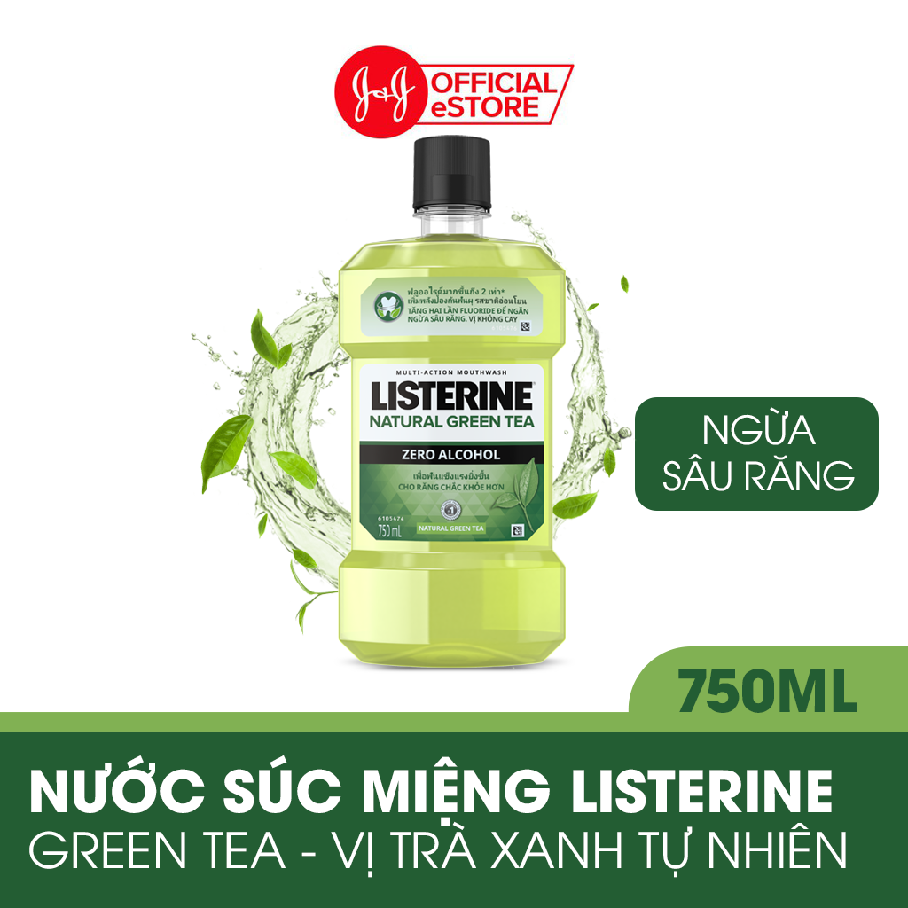 Nước Súc Miệng Trà Xanh Listerine Natural Green Tea (750ml)